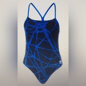 Speedo Girls Swimsuit Endurance 28 Racing New Tags Black Blue Purple Suit